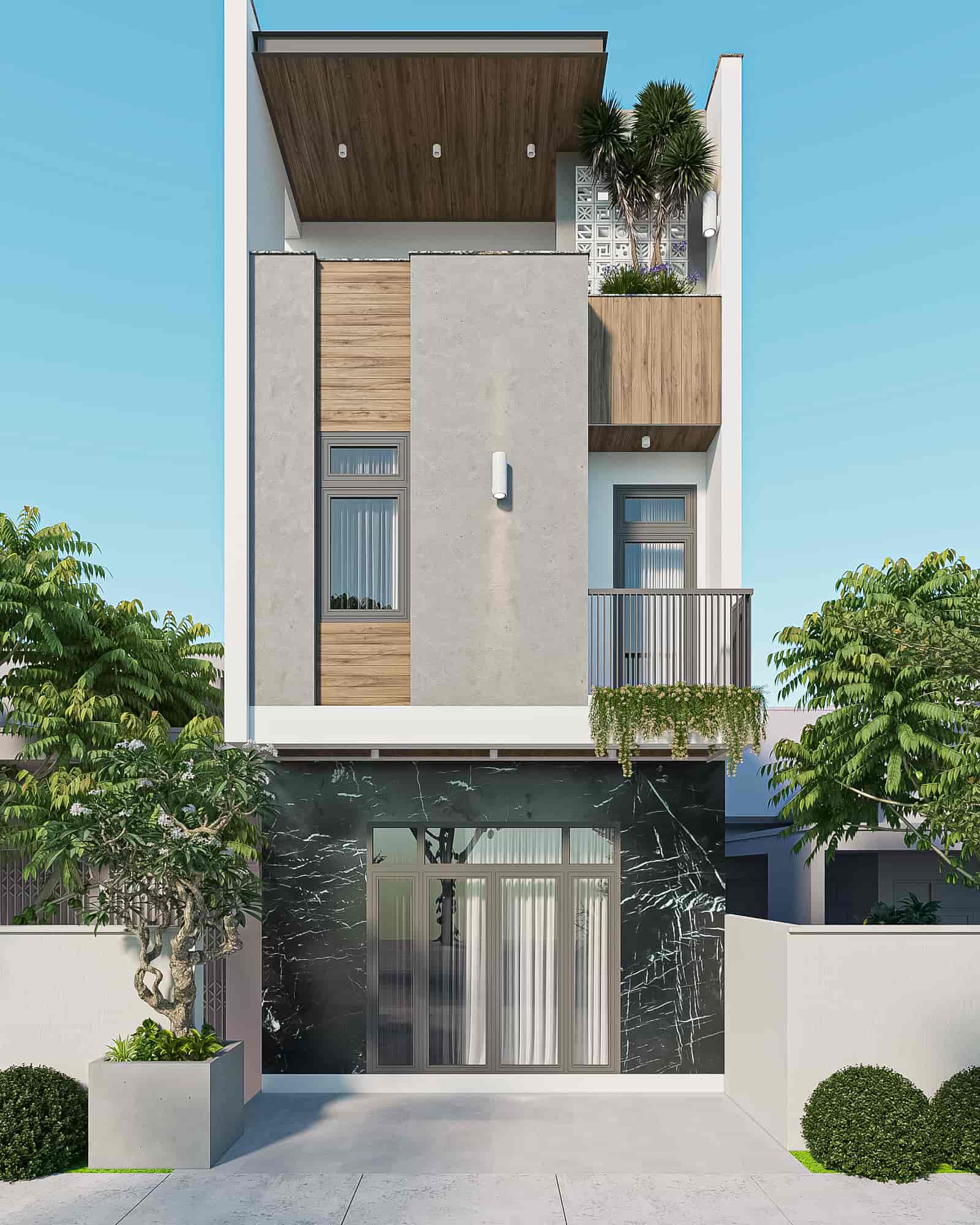 Đá-marble-Đen-Chỉ-Trắng-ốp-mặt-tiền