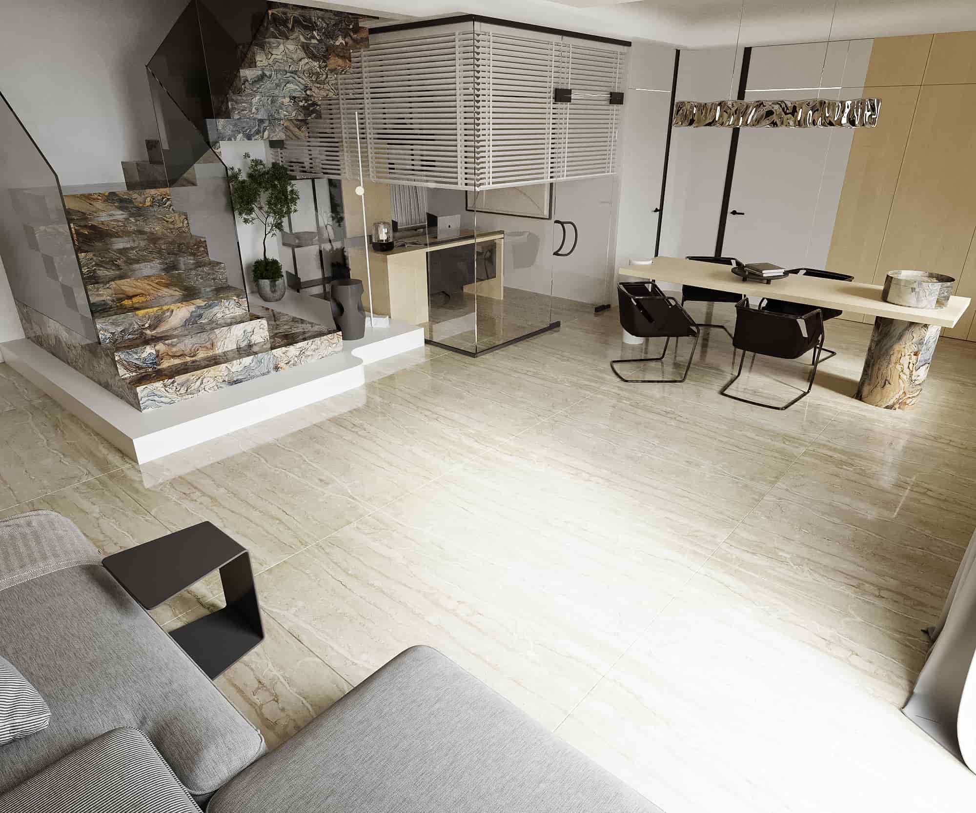 đá granite lát nền nhà Vân gỗ thẳng